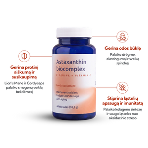 Astaksantinas – bioaktyvus kompleksas
