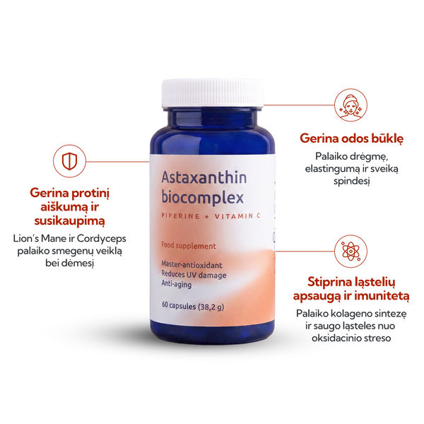 Astaksantinas – bioaktyvus kompleksas