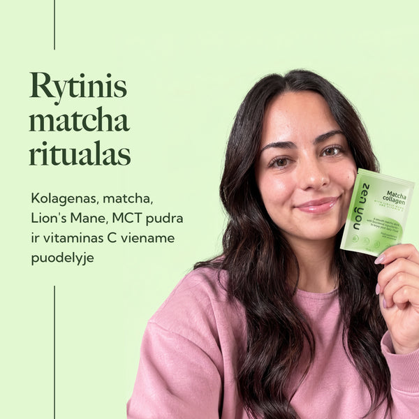 ZENYOU Matcha Collagen su Liūto karčių grybu ir vitaminu C