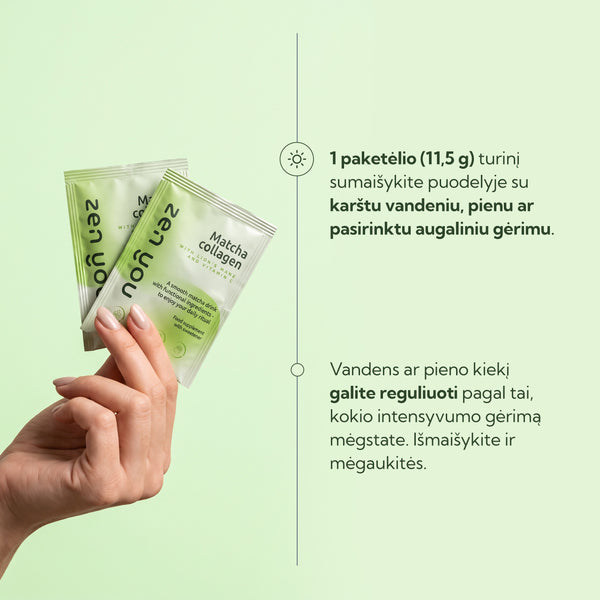 ZENYOU Matcha Collagen su Liūto karčių grybu ir vitaminu C