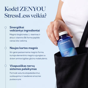 StressLess Magnio bisglicinatas + L-teaninas + vit. B6