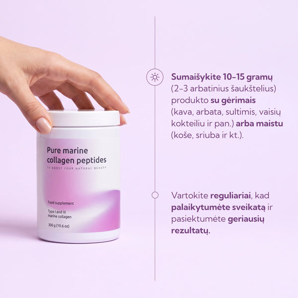 Gryni jūrinio kolageno peptidai (milteliai)