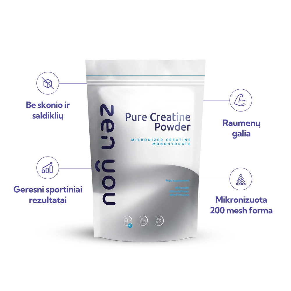 ZENYOU grynas mikronizuotas kreatino monohidratas, 300 g
